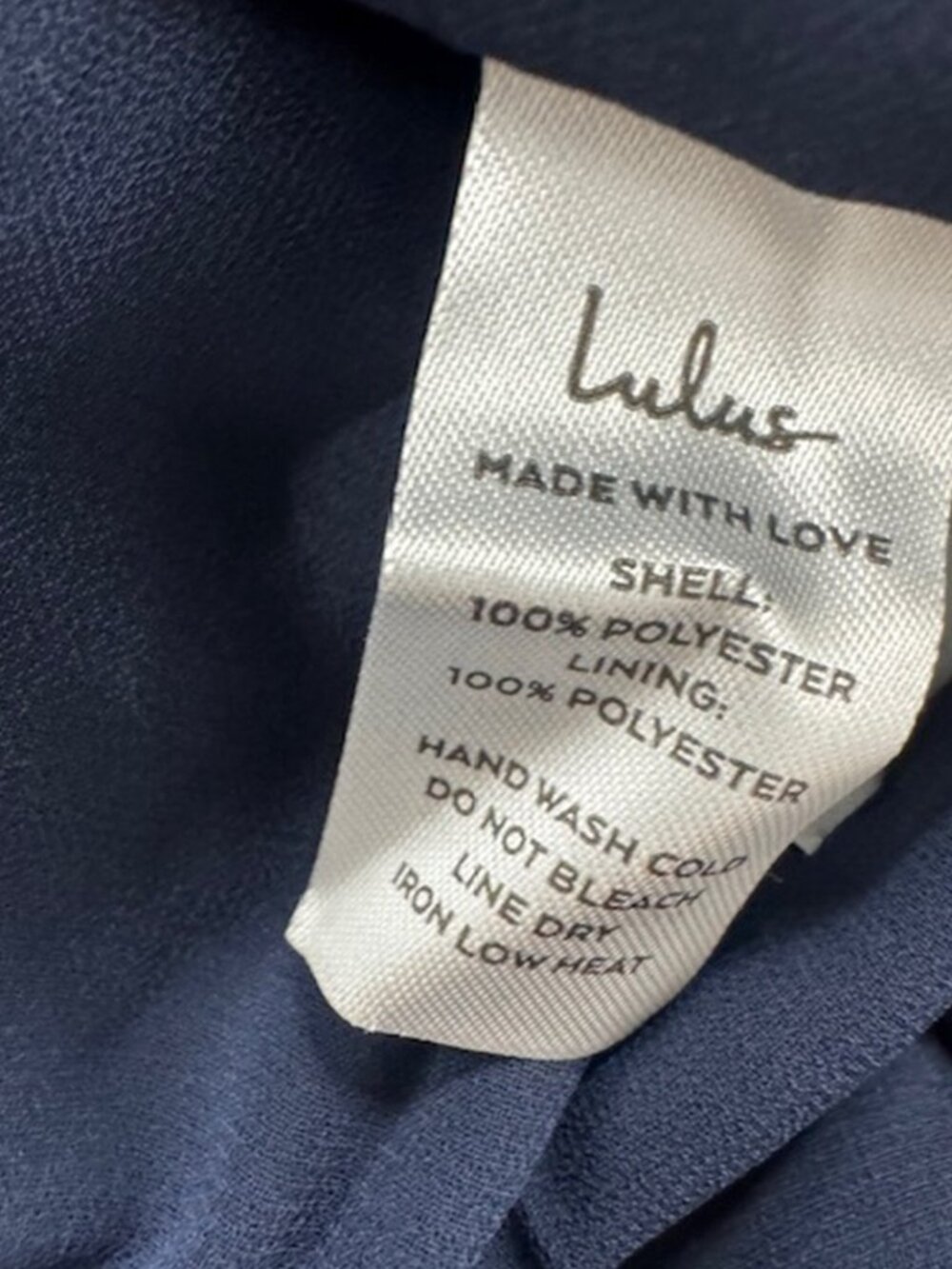 Lulus Dreaming of Elegance Navy Blue Satin One-Shoulder Maxi Dress NWT - Picture 8 of 9